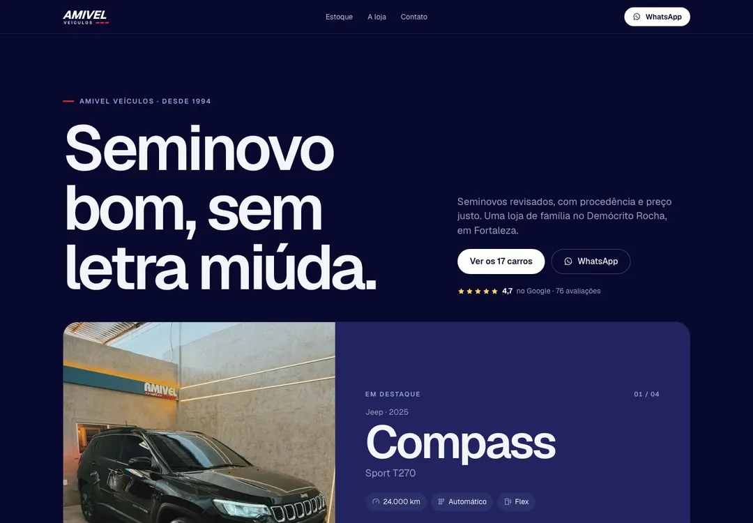 Prévia do layout Marinho